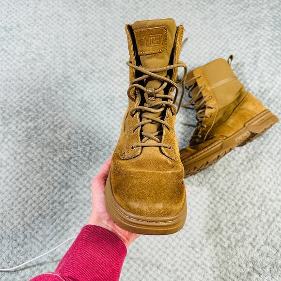 5.11 Tactical Boots Mens US 8.5 Speed 4.0 8" Dark Coyote 106 Side Zip 1720044 - Picture 3 of 6